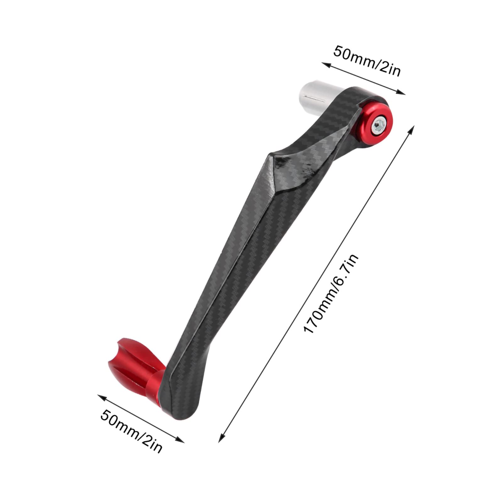 paraleve moto + paraleve moto Protezione freno manubrio 7/8inch Moto universale in lega di alluminio(Rosso)
