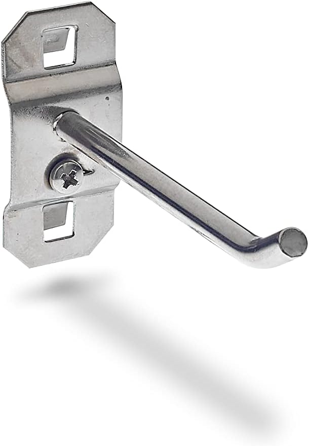 Products 61323 Stainless Steel LocHook 3-Inch Single Rod 30-Degree Bend 1/4-Inch Dia, Pegboard Hook for Stainless Steel LocBoard, 3-Pack