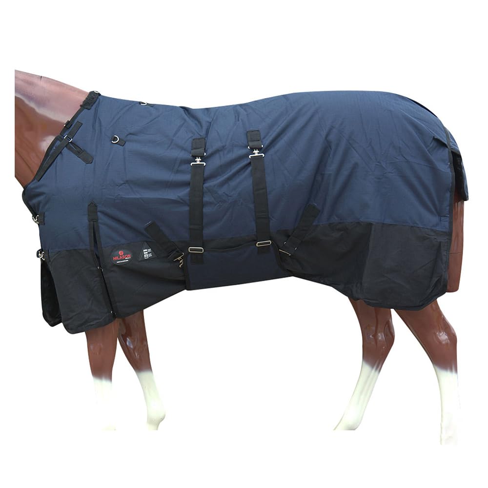 HILASON 1200D Winter Waterproof Poly Horse Blanket Belly Wrap | Turnout Blankets for Horses