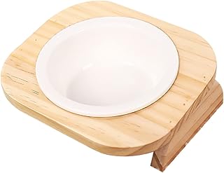 Hohopeti Tigela De Cerâmica De Pinho Tigelas De Água De Cerâmica Tigelas Elevadas Para Cães Prato De Gato De Base Tigelas De Cerâmica Para Gatos Tigelas De Proteção Para Pescoço De