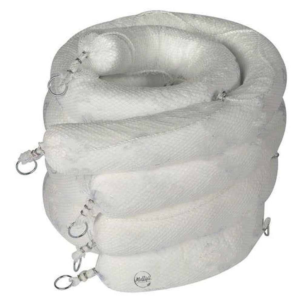 Sorbents, 32 gal, 5 in x 10 ft, Oil, White, Polypropylene, Mfr: SPC510-A