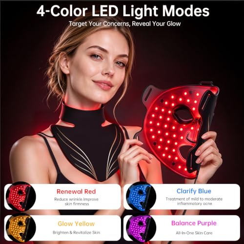 Red Light Therapy Mask for Face Neck DROPS TO - image 3