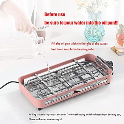 ZJDYDY Rauchfreier elektrischer Indoor-Grill, Abnehmbarer Elektrogrill, Tischgrill, multifunktionaler Antihaft-Grill… – Bild 8