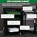 Portable Cellphone Charging Locker, Phones Organized Cabinet,Lockable Phone Charging Station,Mobile Cabinet with 20 to 60 USB Ports,for School Restaurant Office Church Airport Gym Black-20Slot