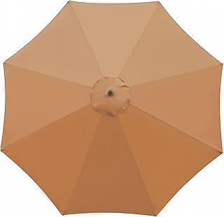 Flueyer 10Ft 8 Ribs Patio Umbrella Replacement Canopy Double-Layer Offset Cantilever Hanging Patio Umbrella Market Umbrella for Outdoor Umbrella(CANOPY ONLY)