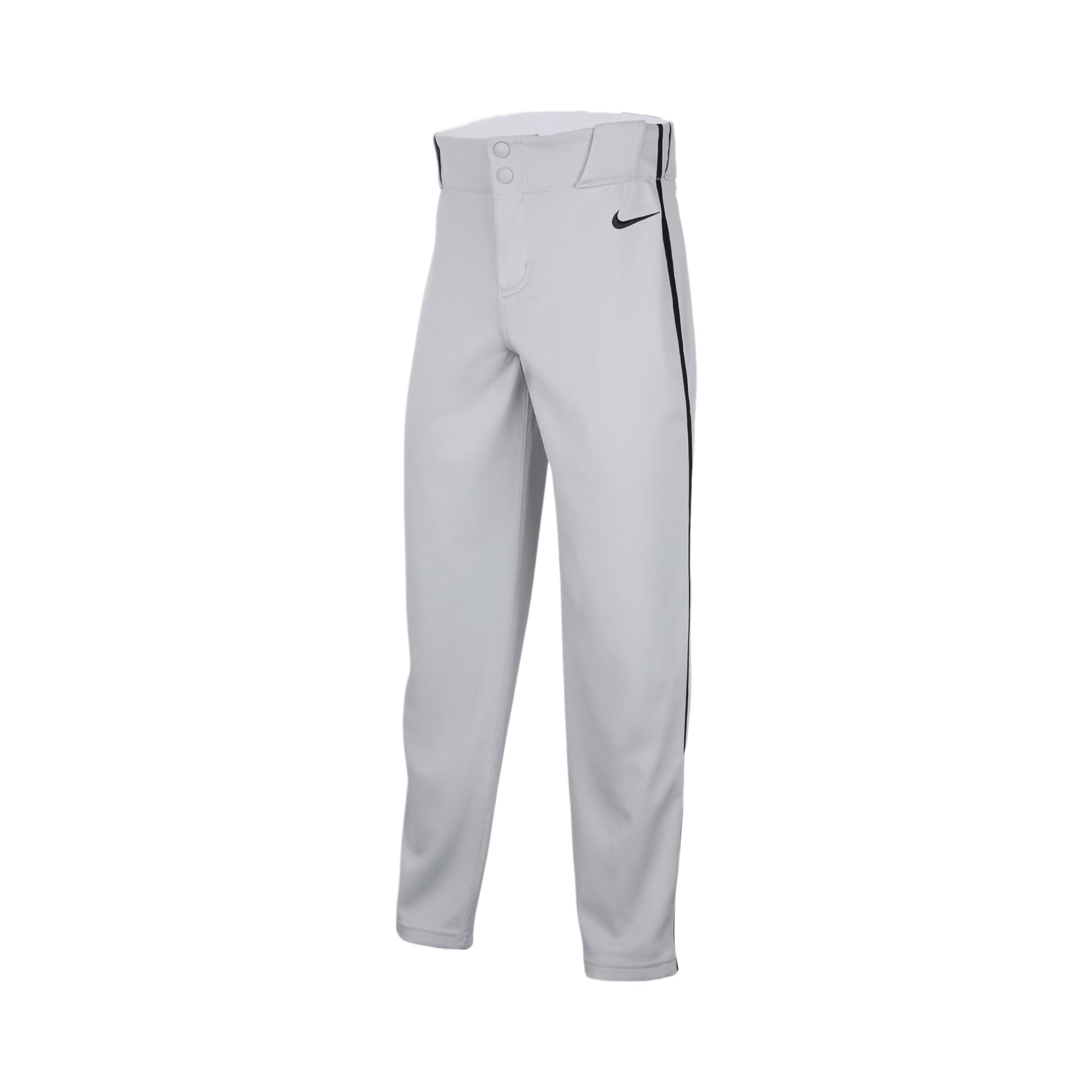 Nike Vapor Select 2 Big Kids' Piped Baseball Pants (DX9171-012, Wolf Grey/Black/Black) Size X-Large