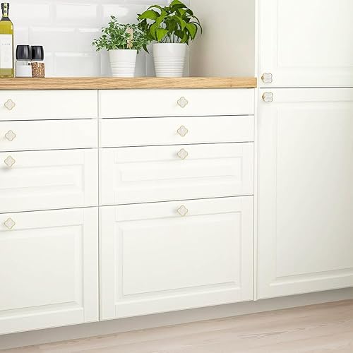 Miniatura 5 de 15 pomos de trébol, mango de trébol de cuatro hojas, tiradores creativos de cajón de gabinete, pomos dorados para muebles, aparador, armario, baño,