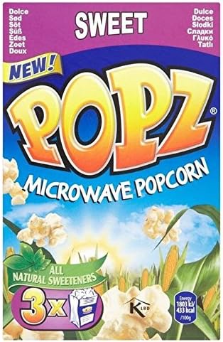 Popz Microwave Popcorn Sweet 3 x 90g - Pack of 2
