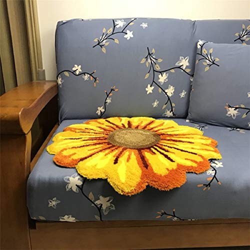 Tapete redondo grande con diseño de girasol miniatura 4