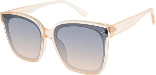 Women's J6128 Retro Oversized Square Sunglasses with 100% Uv Protection. Glam Gifts for Her, 58 Mm
