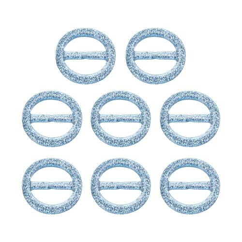 Image of uxcell Plastic Tee Shirt Clips, Round Bling Resin Scarf Ring Buckle, Fashion Tie Circle Clip