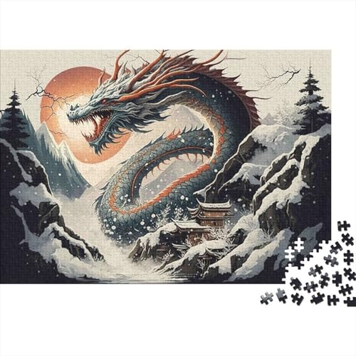 Puzzle de dragón de 1000 piezas para adultos, ideal como decoración de oficina moderna