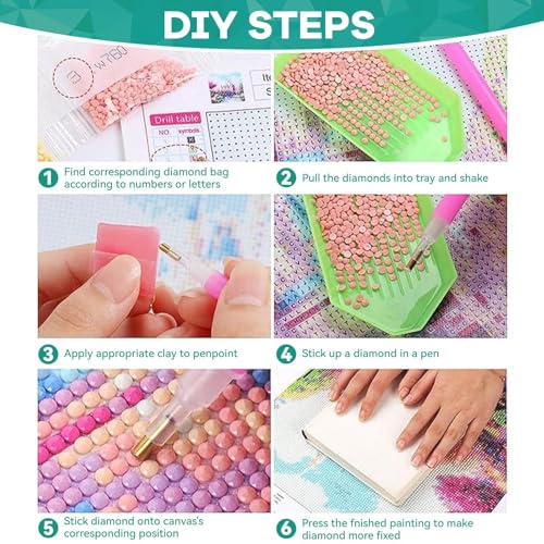 Image of SANYUN Diamond Art Kits for Adults-Luna Moth,Diamond Painting Kits for Beginners Flowers & Mushroom,Moon DIY Full Drill Paint by Diamonds for Home Decor Gifts 12 X 16 Inch