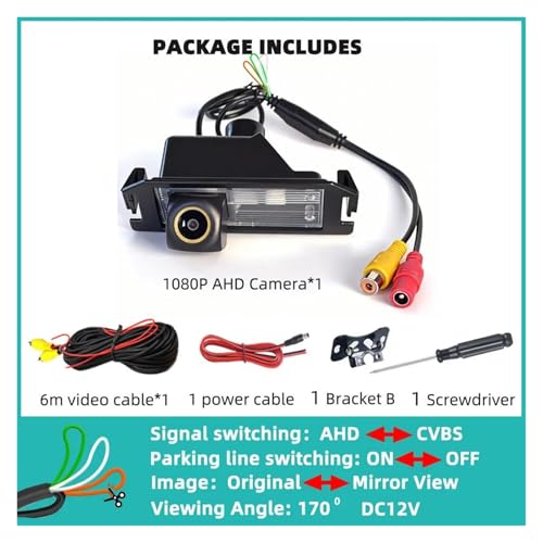 Caméra recul 170° AHD 1080p aide au stationnement Kia Morning IR