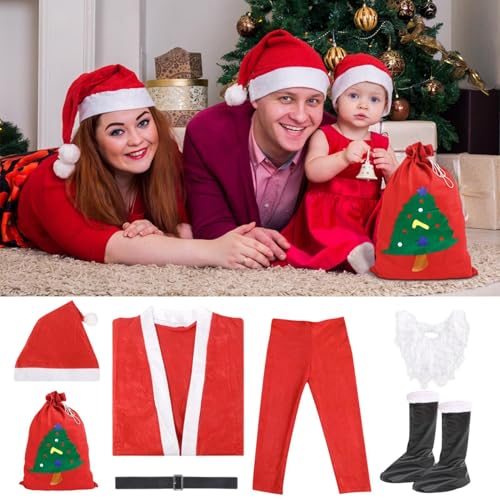 Costume complet de Père Noël pour spectacles et fêtes de vacances - 7