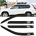 4pcs Original Shatterproof Side Window Wind Deflectors for Nissan X-Trail 2007-2013 Euro,Rain Guards,Nice Looking Window Visors for Cars,Vent Deflector NI35