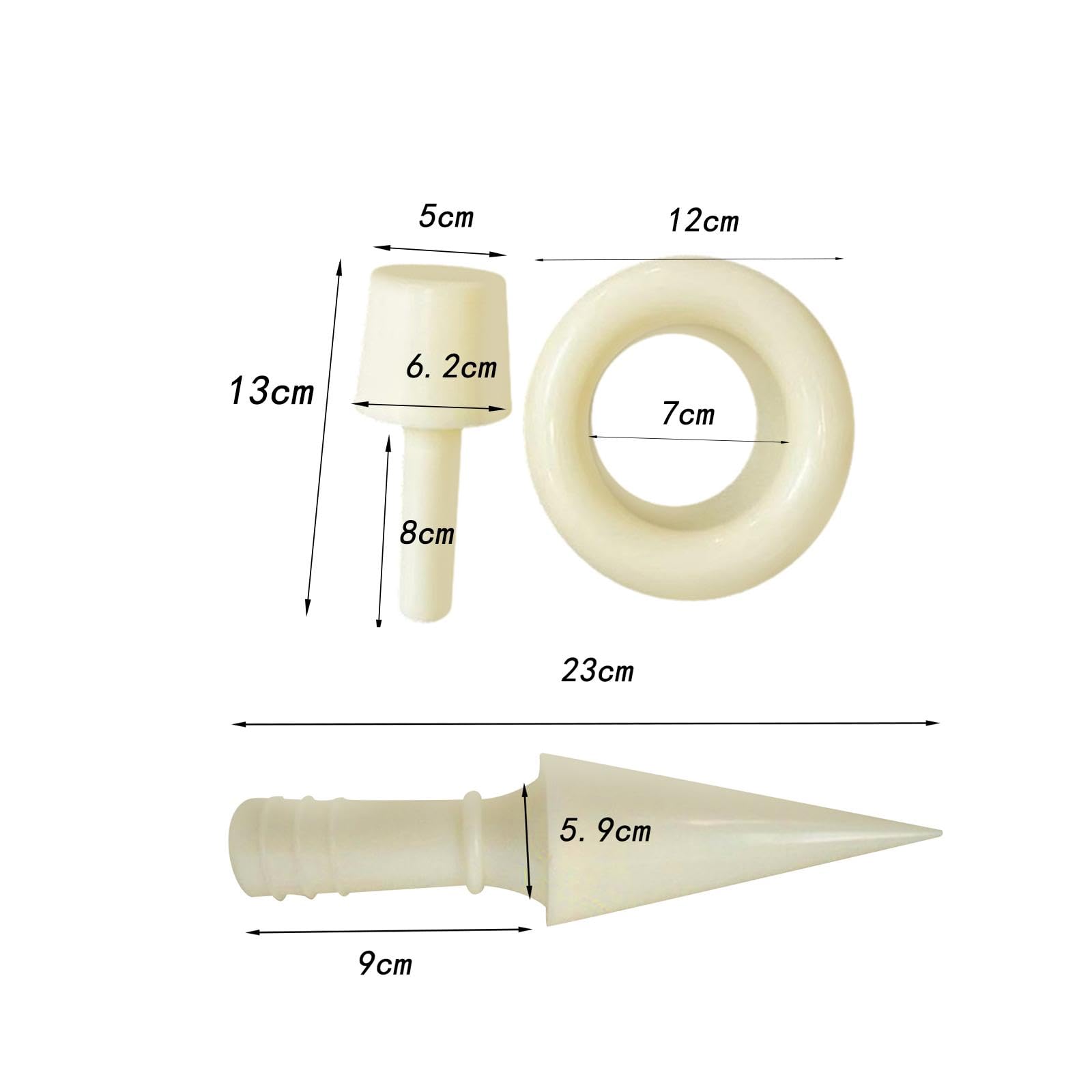 3 Piezas Máquina de Herramienta para Hacer Conos Rodillo Accesorio de Pastelería Material PVC Robusto Fácil de Manipular Adecuada Par, 3 Piezas, Individual