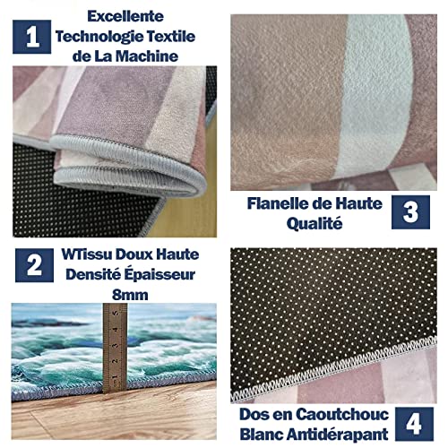 Tapis luxueux en marbre violet design haut de gamme salon