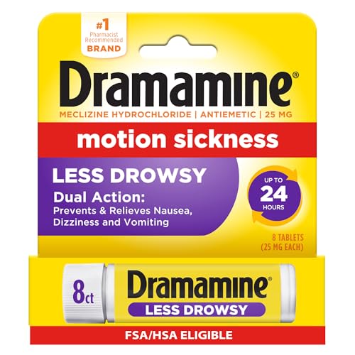 Dramamine Motion Sickness Less Drowsy, Travel...
