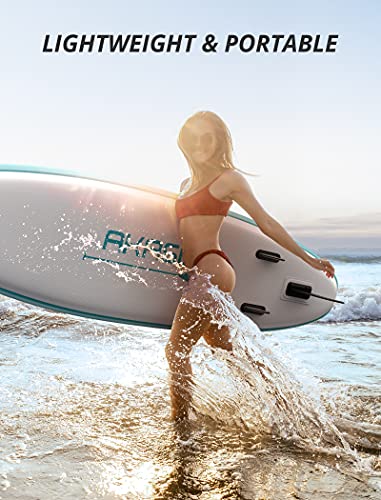 Miniatura 4 de Sup Tabla Paddle Surf Hinchable - Akaso Stand Up Paddle Board De 305x81x15 Cm Capacidad 150kg, Kit Completo De Surf Isup Para Adultos Adolescente, Verde, Io01-Gn
