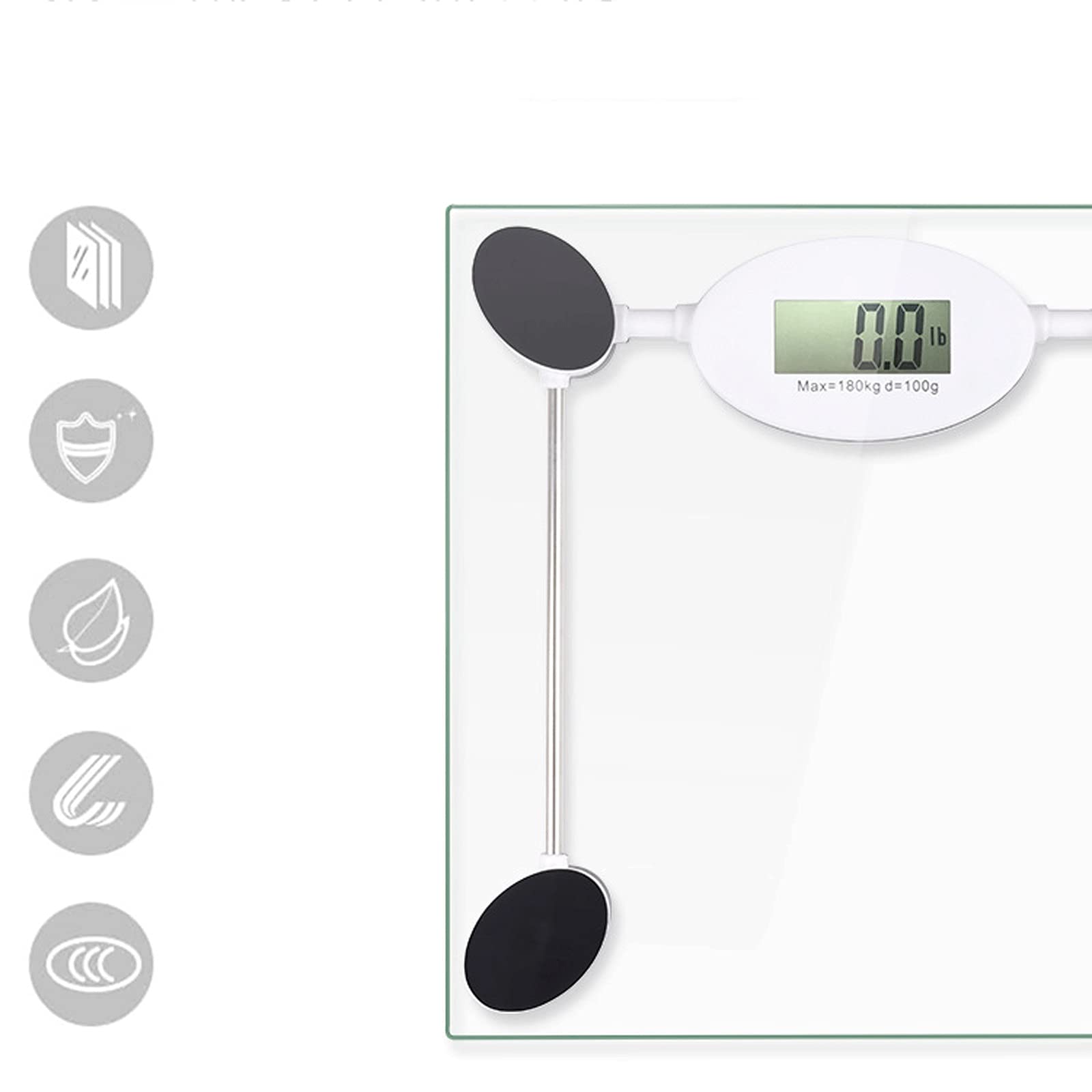 JINGYAN Básculas digitales Escala digital para el peso corporal, baño de precisión que pesa la báscula, tecnología pisotación, alta capacidad, pantalla grande