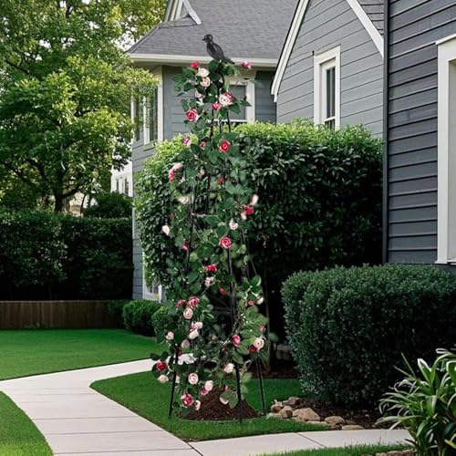 Treillis jardin pour grimpantes métallique réglable vertical - 4