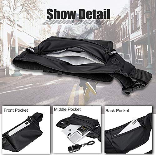 MOVOYEE-Water-Resistant-Fanny-Pack-for-Walking-Athletic-Hiking-Travel-Pocket-Running-Belt-iPhone-11-Pro-Max-Xs-Xr-8-7-6-Plus-Phone-Pouch-Waist-Bag-Men-Women-Leather-Sling-Chest-Bag-Over-The-Shoulder