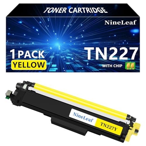 Image of NineLeaf TN227 Yellow Toner Cartridge 1 Pack for MFC-L3770CDW HL-L3270CDW | Replacement for Brother TN-227 TN227Y TN223 TN223Y High Yield use with HL-l3290CDW HL-l3210CDW MFC-L3710CDW MFC-L3750CDW