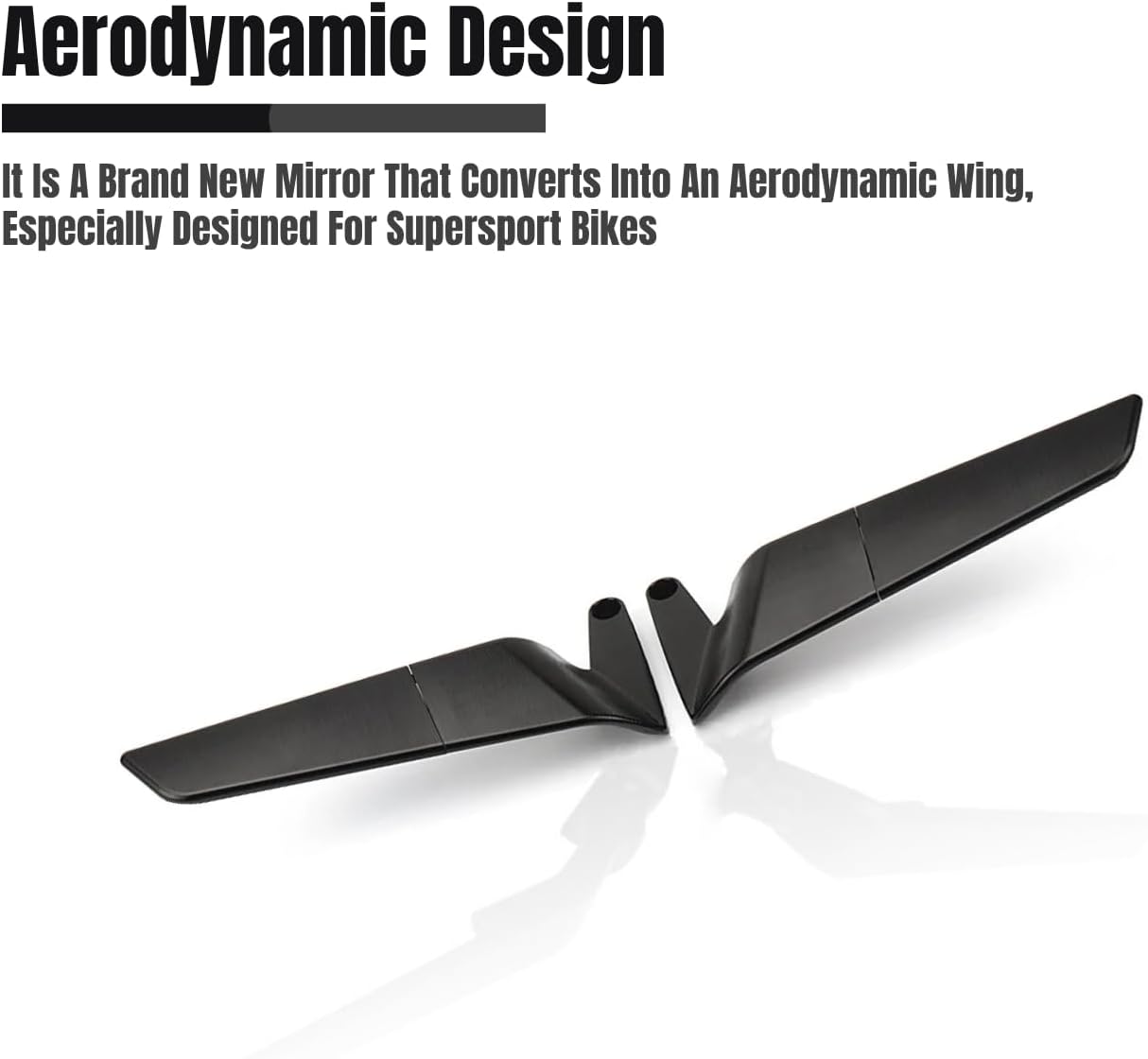 Motorcycle Rearview Mirror for Kawasaki Z900 Z650 (A2 SE Performance) Motorcycle Accessories 1 Pair Adjustable Rotating Side Mirrors,SERALI Wide Viewing Angle Wing Rearview Mirrors