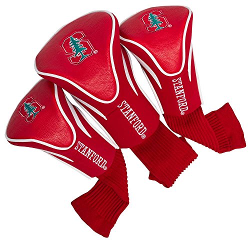 Team Golf NCAA Stanford Cardinal Contour Golf Club Headcovers (3 Count), Numbered 1, 3, & X, Fits Oversized Drivers, Utility, Rescue & Fairway Clubs, Velour lined for Extra Club Protection