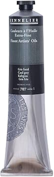 Sennelier Artists Extra Fine Oil Paint - Cool Gray, 200 ml tube