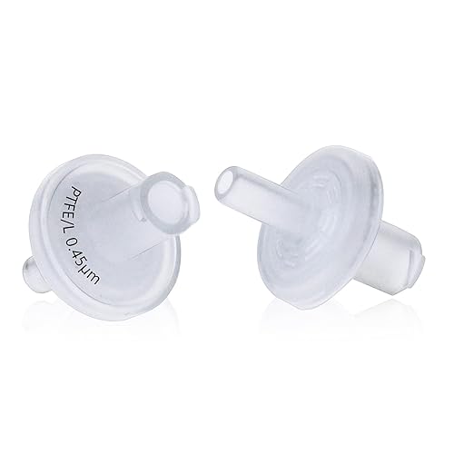 Miniatura 7 de Labfil Filtros de jeringa PTFE hidrofóbicos de 0.984 in de diámetro 0.45 um filtración de tamaño de poro no estéril para Scientic Lab Paquete de 20