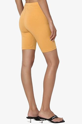 Miniatura 5 de TheMogan Leggings cortos de algodón elástico a medio muslo para mujer