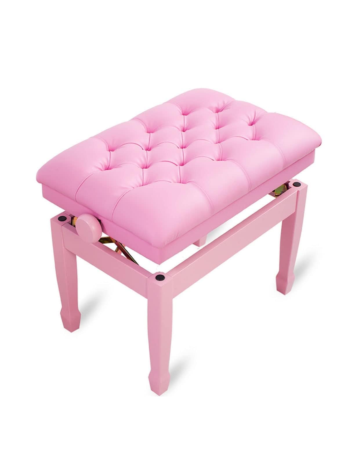 Sgabello regolabile per pianoforte, altezza 10 cm, per toletta, panca per tastiera con cuscino imbottito in pelle, dimensioni versatili e comfort per musicisti e uso domestico