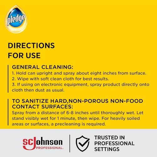 SC Johnson Professional Pledge® Every Day Clean Citrus 9.7OZ Aerosol x 12 Case Pack for Commercial Use by SC Johnson Professional - Image 7