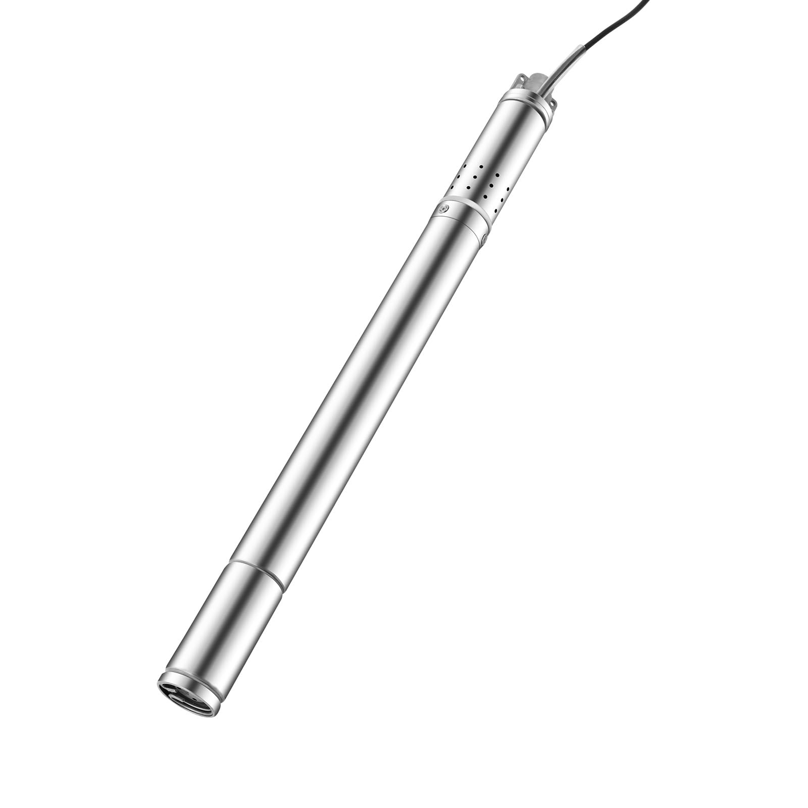 Pompa głębinowa ze stali nierdzewnej, 370 W, 1000 l/h, wyjście 2 cali, wysokość tłoczenia 55 m, pompa ogrodowa, pompa rurowa z ochroną termiczną