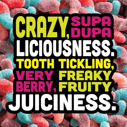 Image of Trolli Sour Brite Crawlers Candy, Very Berry Flavored Sour Gummy Worms, 14 Ounce Bag