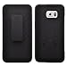 Samsung Galaxy S6 Edge+ Case, Samsung Galaxy S6 Edge Plus Case (2015) Black Swivel Slim Belt Clip Holster Armor Protective Case, Defender Cover Holster Shell Combo (BLACK HOLSTER SHELL COMBO)