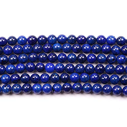 Natural Stone 6mm Lapis Lazuli Round Crystal Energy Stone Beading Loose Gemstone DIY Smooth Beads for Bracelet Necklace Earrings Jewelry Making