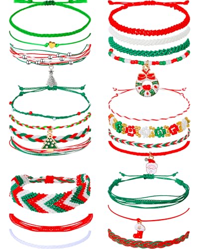 Image of Hicarer 21 Pc Friendship Bracelets Drawstring Anklets