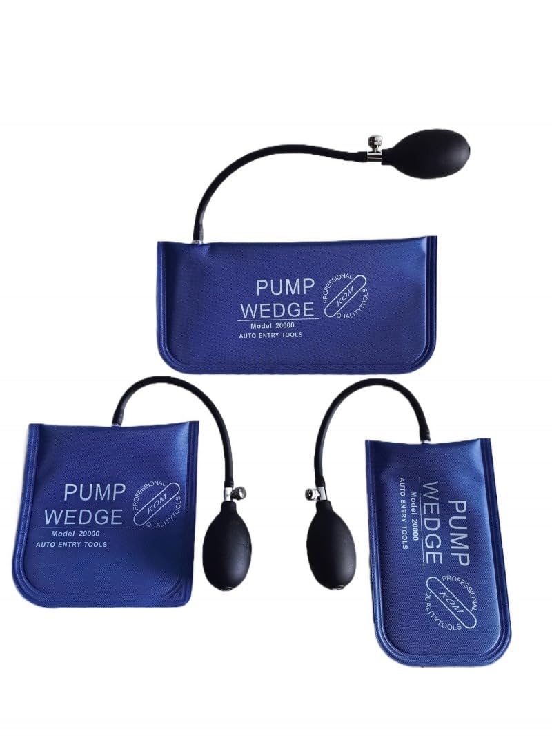 Air Wedge Bag Kit, Inflatable Shim, 3 Piece, TPU, 300 LB Rating, for Door, Window, Cabinet, and Appliance Leveling
