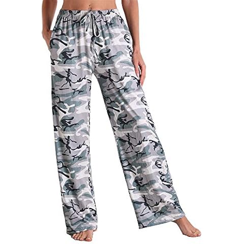 GuliriFe Women's Floral Wide Leg Pyjama Bottoms Cover