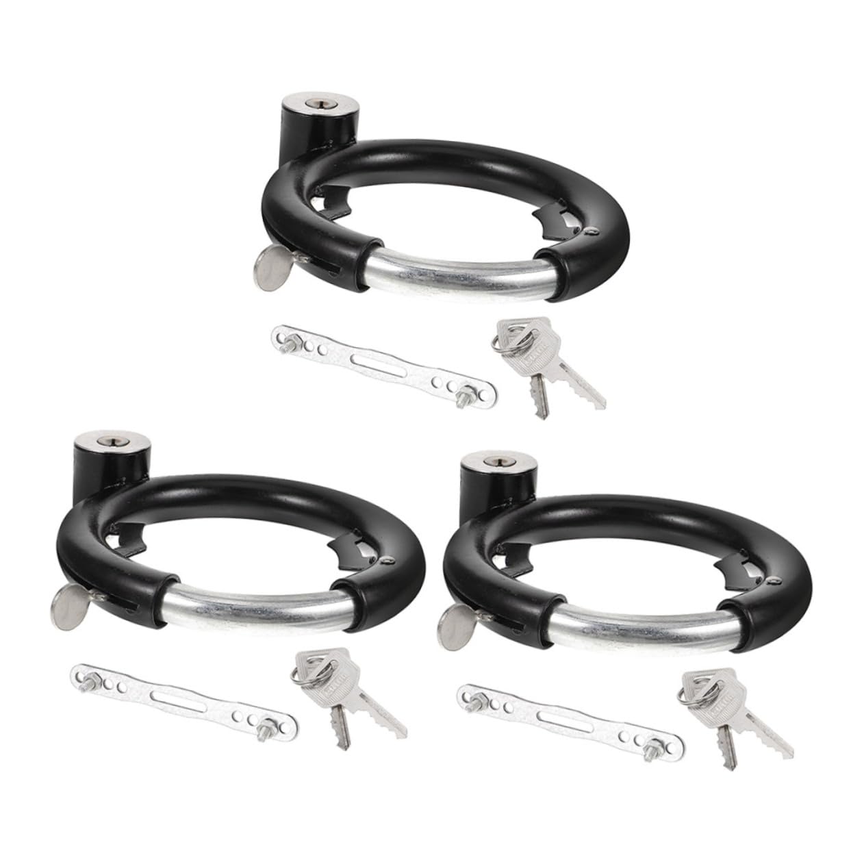 Antivol à chaîne pour vélo résistant à eau portable - Lot de 3 protections sécurité extérieur