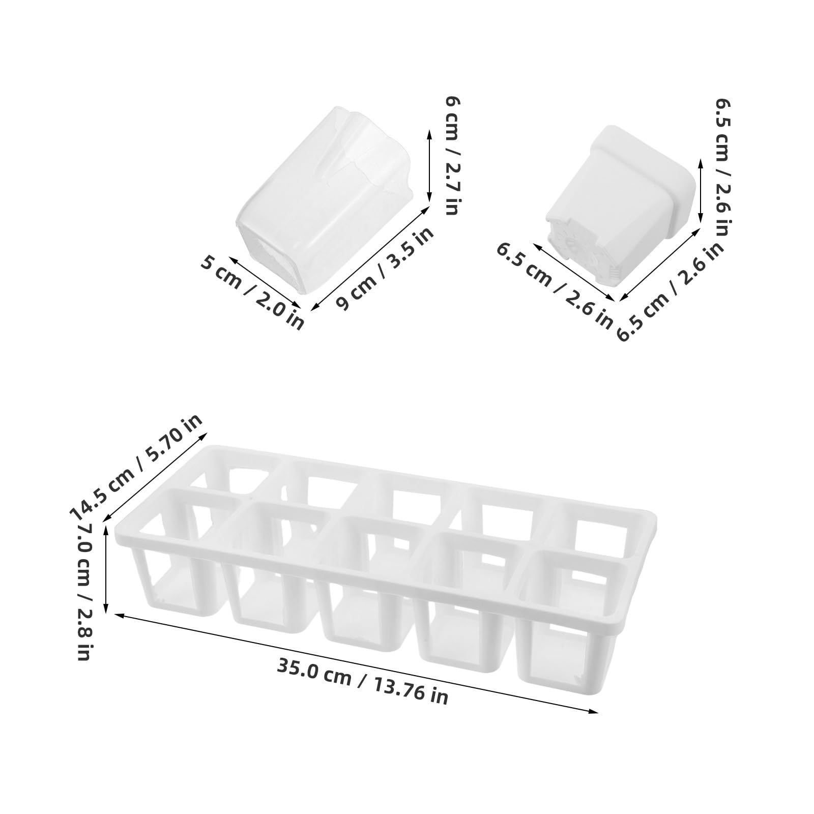 Lurrose 1 Set 2,5" Selbstbewässerungstopf für Zimmerpflanzen,