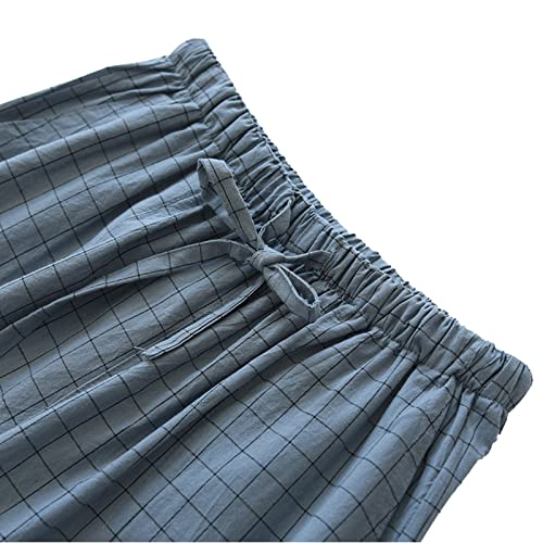 Men's Pajama Pants Cotton Pjs Bottoms Lightweight Pajama Bottoms Woven Knit Pants With Pocket2