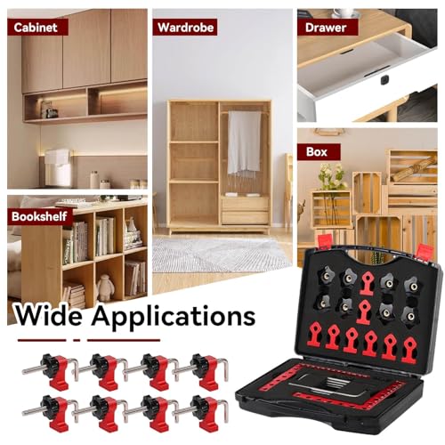 90 Grad Positionierwinkel, 140mm/5,5 Zoll Winkel Klemme aus Aluminium Multifunktional Rechtwinklige Klemmen Winkelspanner für Zimmermannswerkzeug für Heimwerken, Handwerk (4)