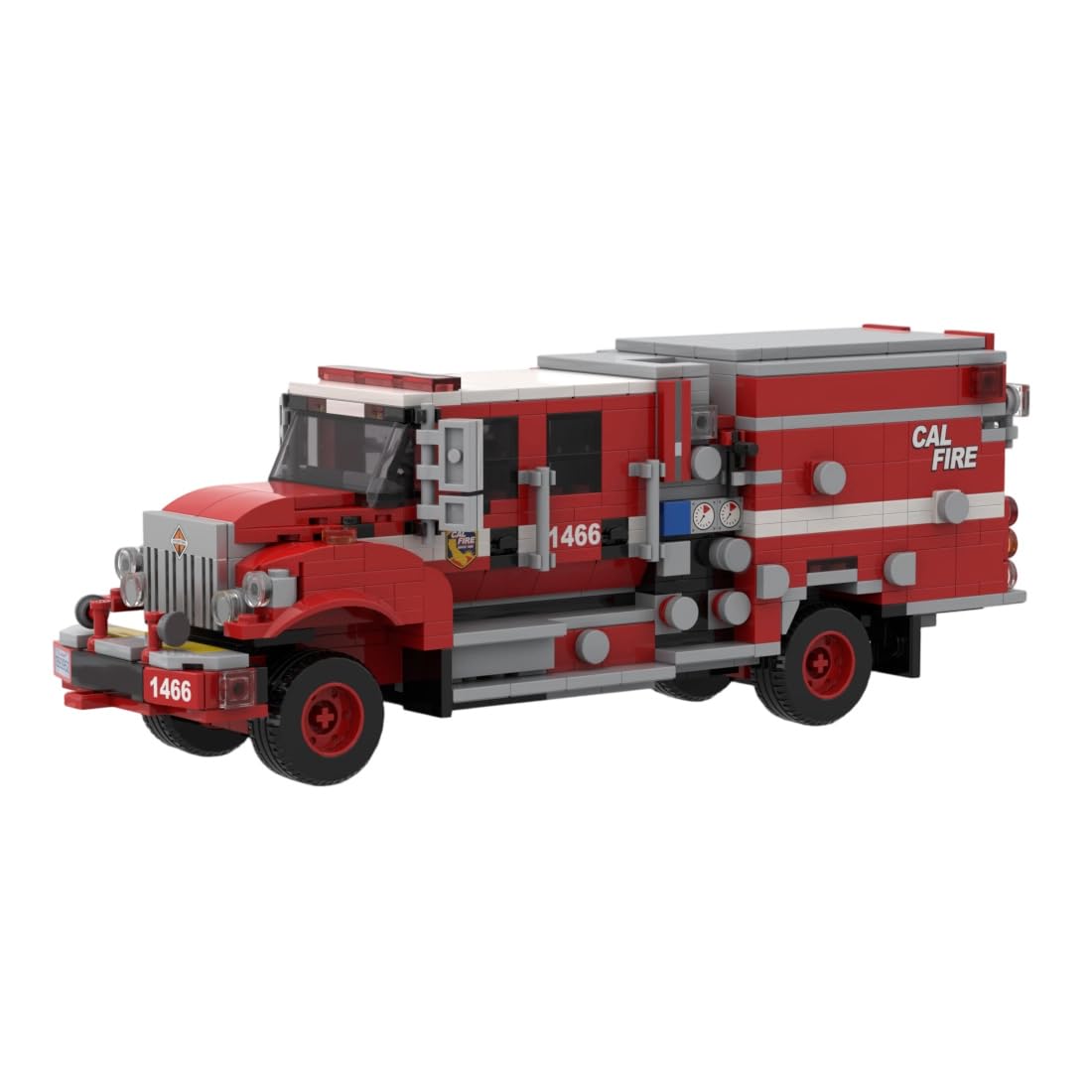 Feuerwehrauto LKW Klemmbausteine 767 Teile Waldbrand Feuerwehrwagen Bausteine, City Feuerwehr Auto Fire Fahrzeuge Bauklötze Geschenke für Erwachsene 16+- Entworfen von Silver Ridge