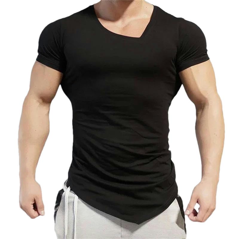 T-shirt de fitness en coton pour homme haut d'été anti-transpiration