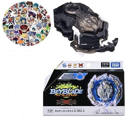 Takaratomy Beyblade Burst B-189 Booster Guilty Longinus.Kr.MDS-2 + B-184 Custom Bay Launcher LR + Bay Random Stickers (Japan Import Shipping from Tokyo)
