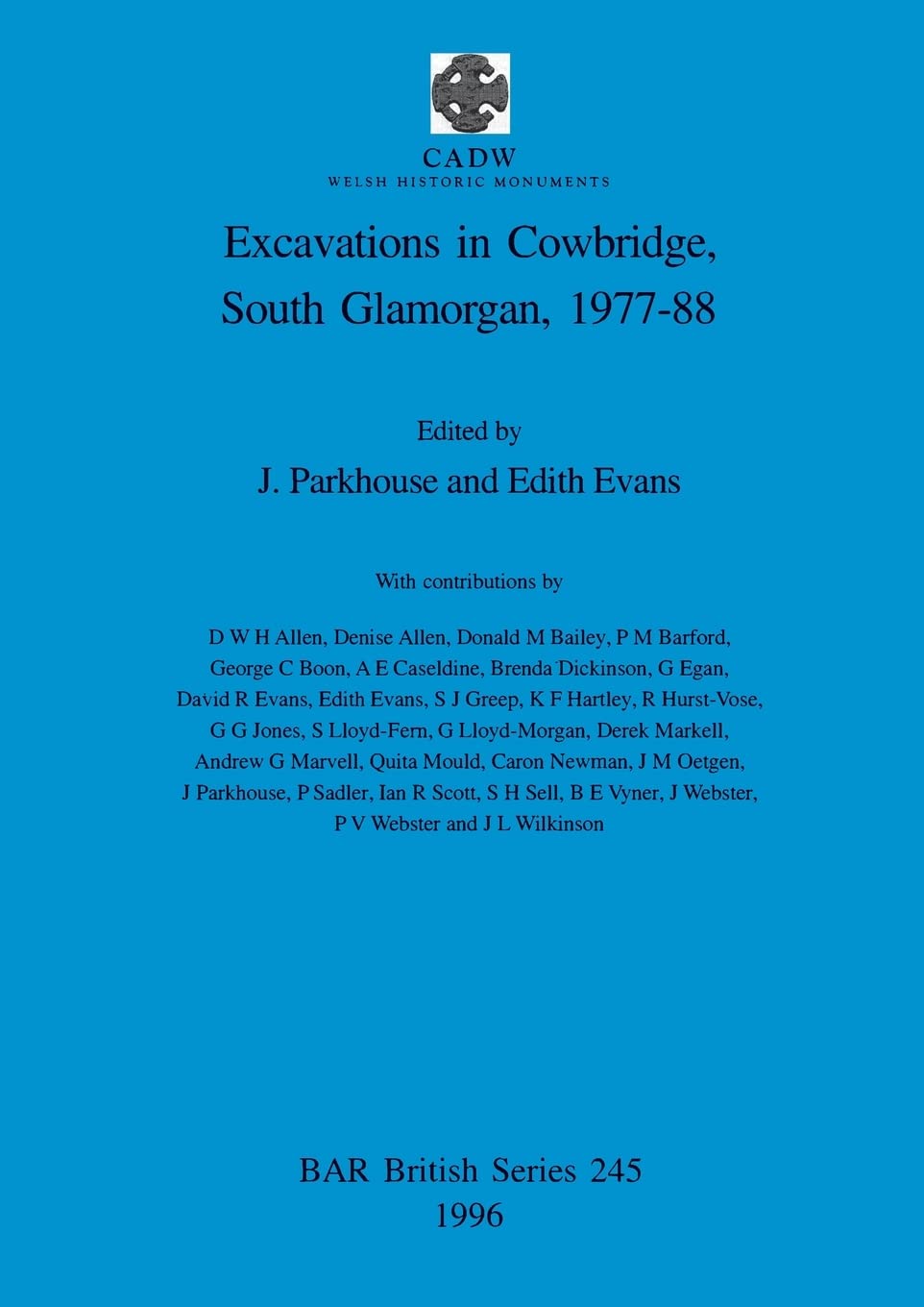 Excavations in Cowbridge, South Glamorgan, 1977-1988: 245 (British Archaeological Reports British Series)